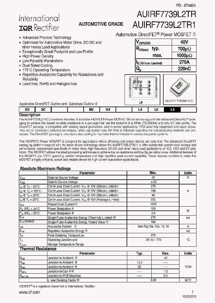 AUIRF7739L2TR_5043056.PDF Datasheet