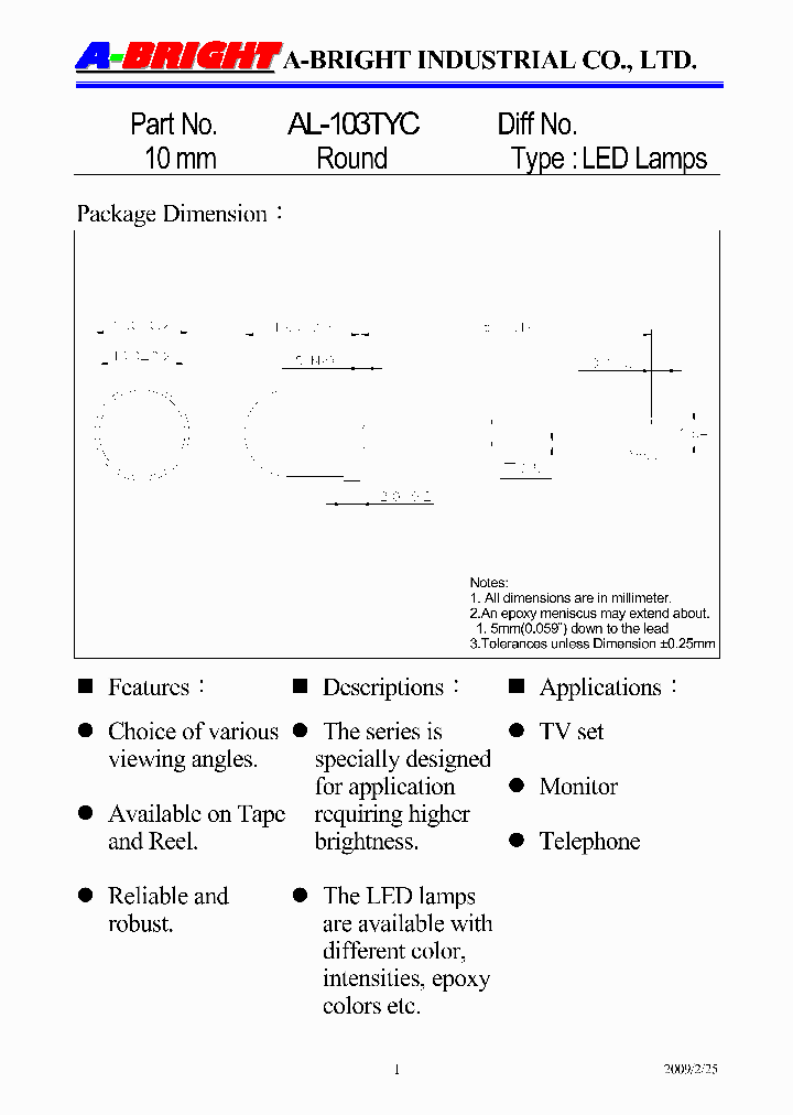 AL-103TYC09_5051275.PDF Datasheet