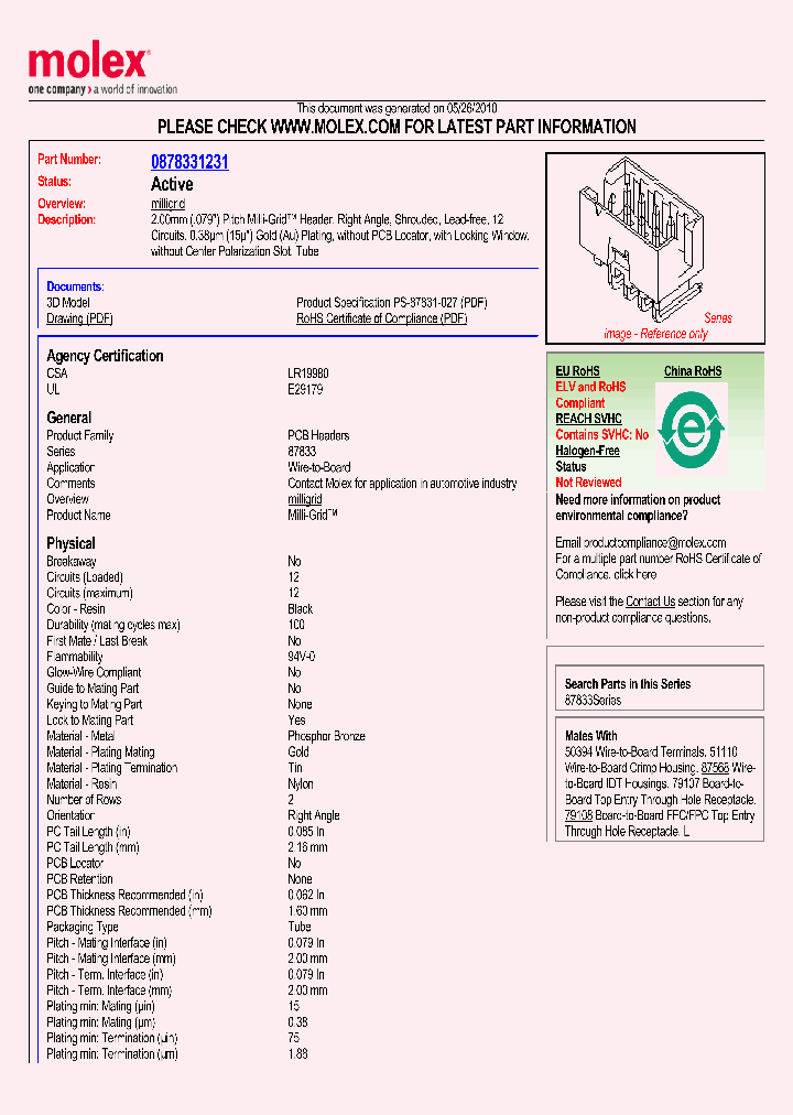 87833-1231_5052358.PDF Datasheet