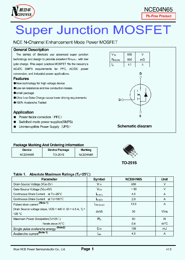 NCE04N65_5056687.PDF Datasheet