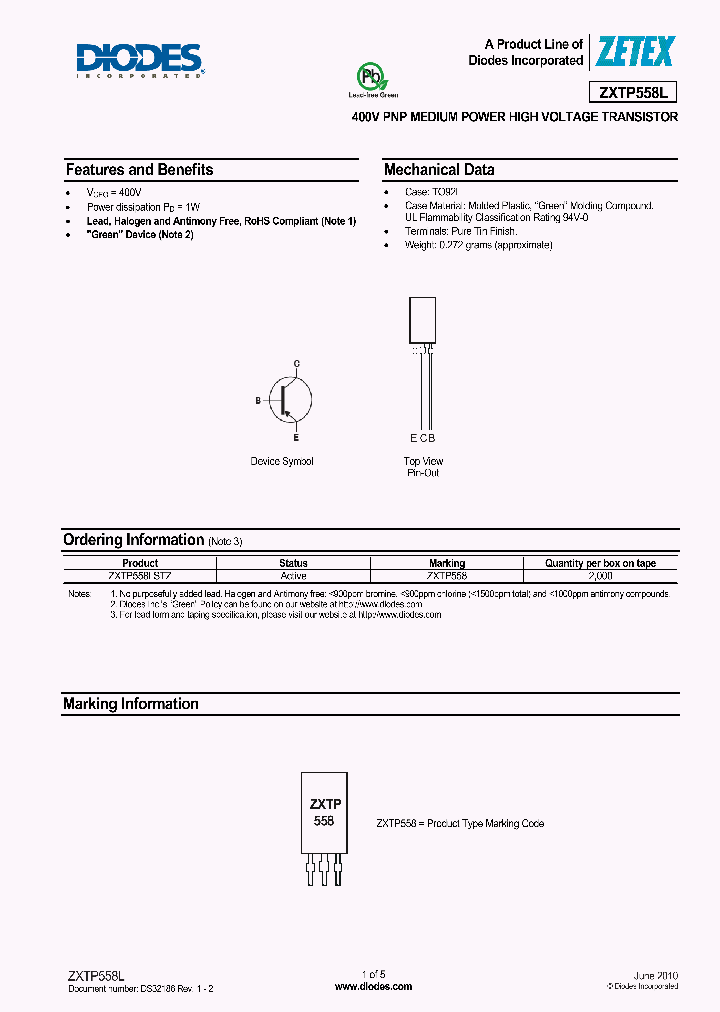 ZXTP558L_5059058.PDF Datasheet