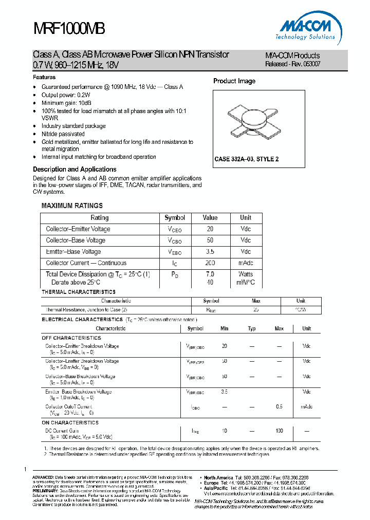 MRF1000MB_5061172.PDF Datasheet