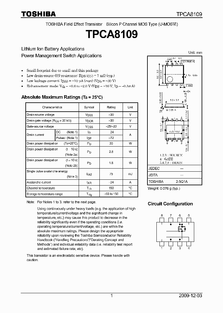 TPCA8109_5063412.PDF Datasheet