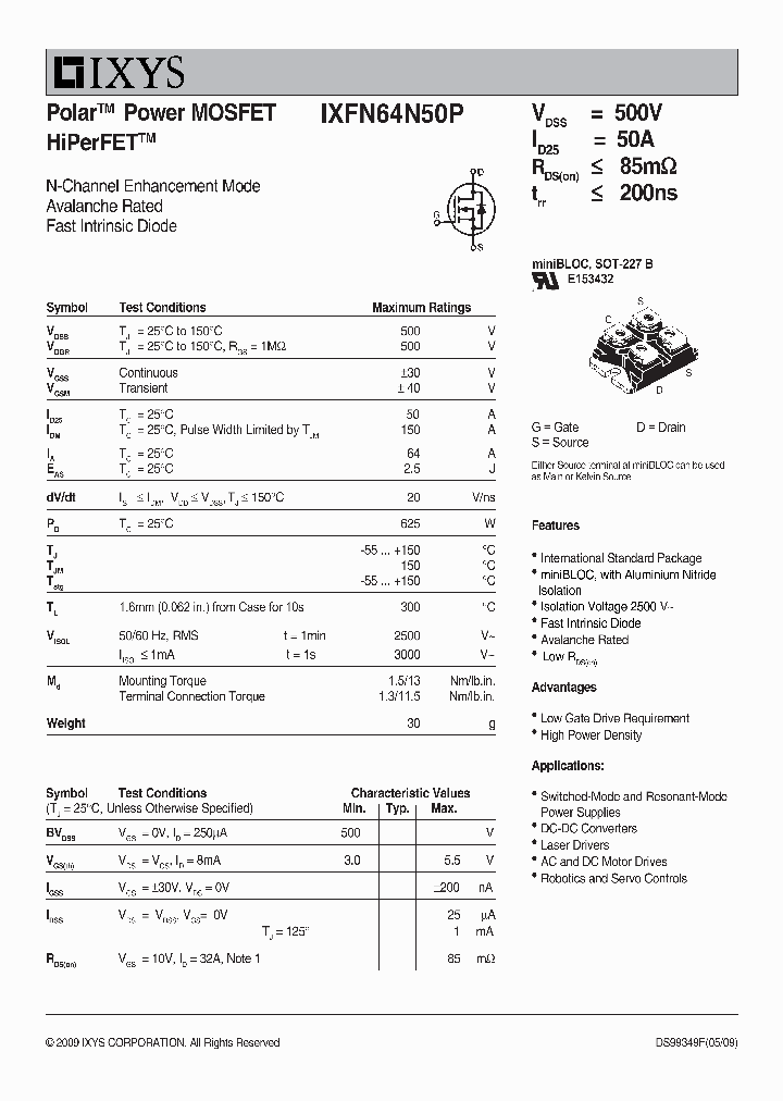 IXFN64N50P09_5064469.PDF Datasheet