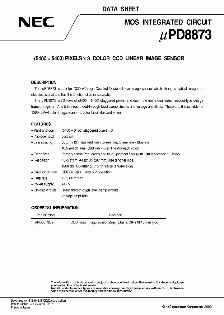 UPD8873_1886.PDF Datasheet