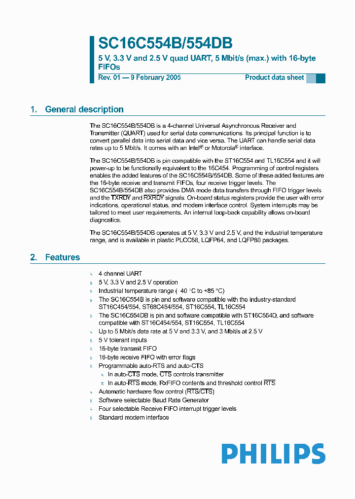 SC16C554BIB64_2315.PDF Datasheet