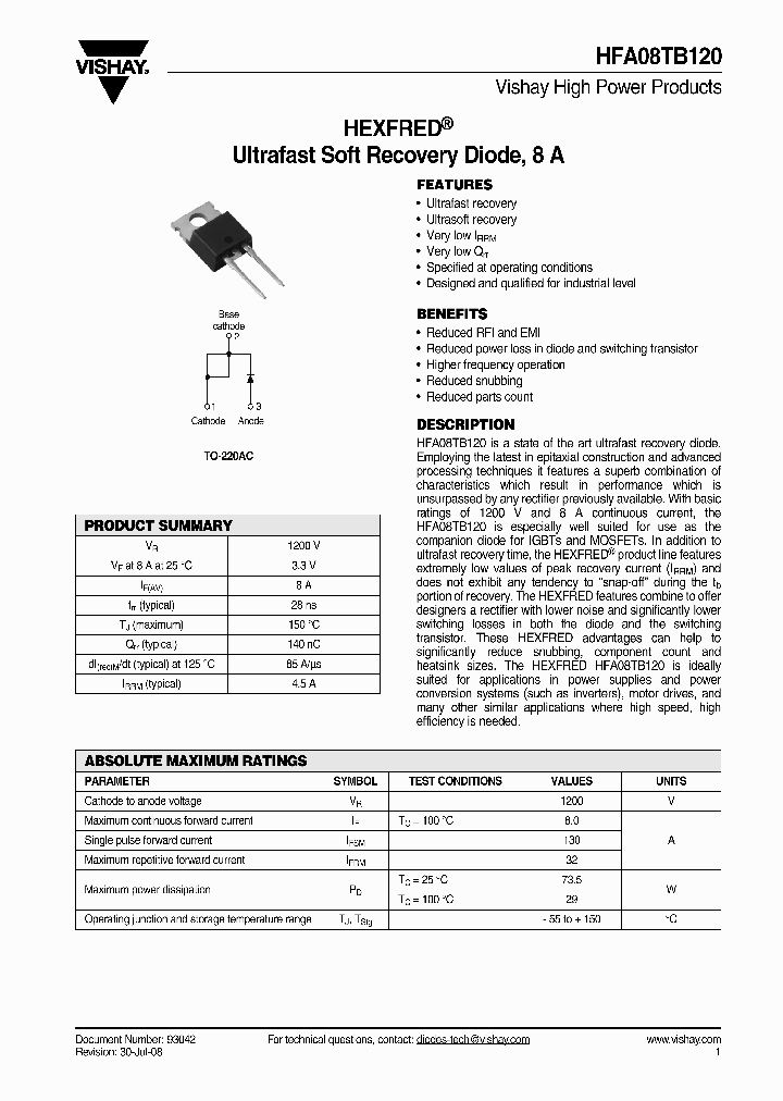 HFA08TB120_6288.PDF Datasheet