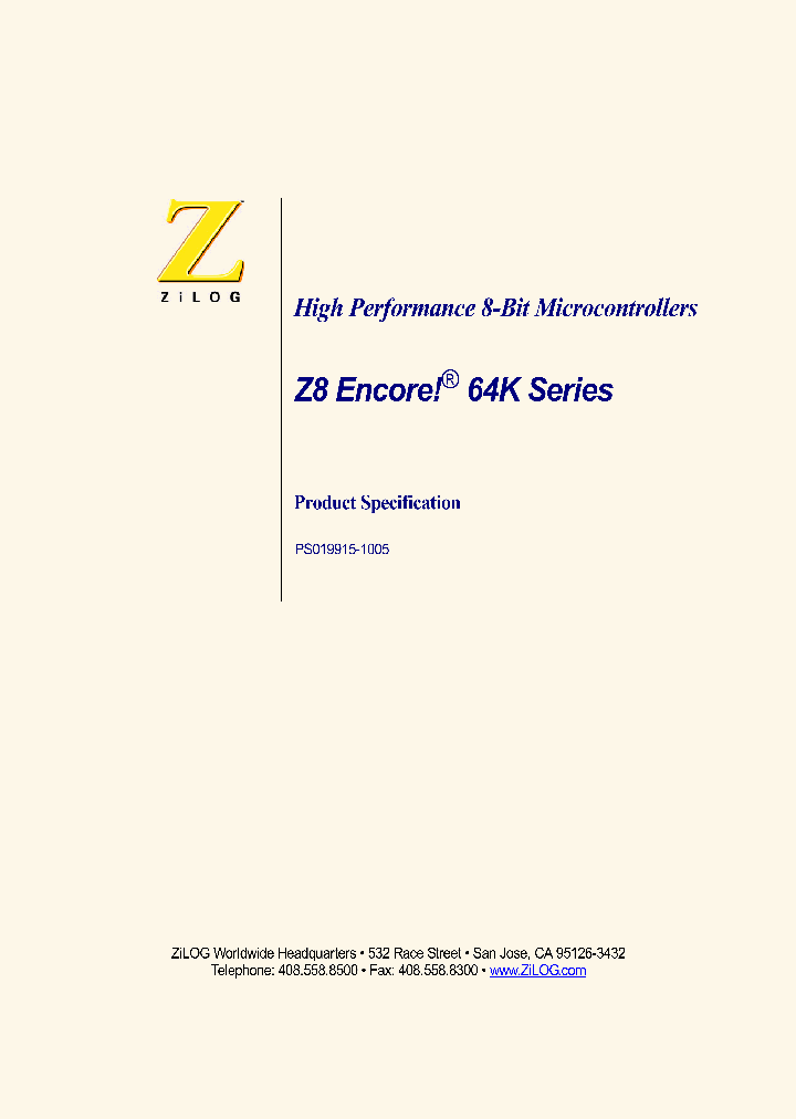 Z8F1622AR020AC_10558.PDF Datasheet