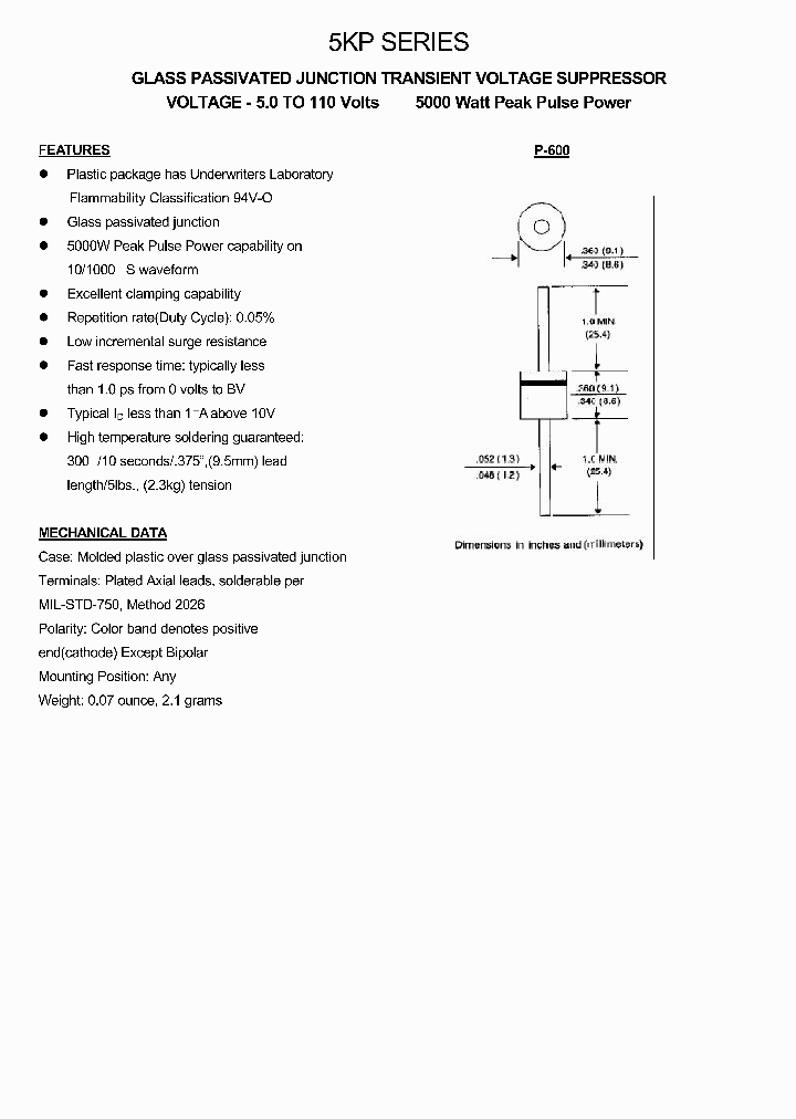 5KP60A_29744.PDF Datasheet