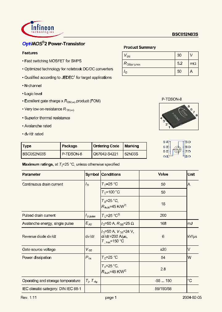 BSC052N03S_34601.PDF Datasheet
