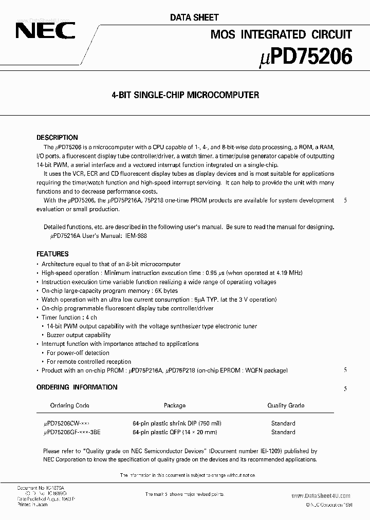 D75206CW_40793.PDF Datasheet