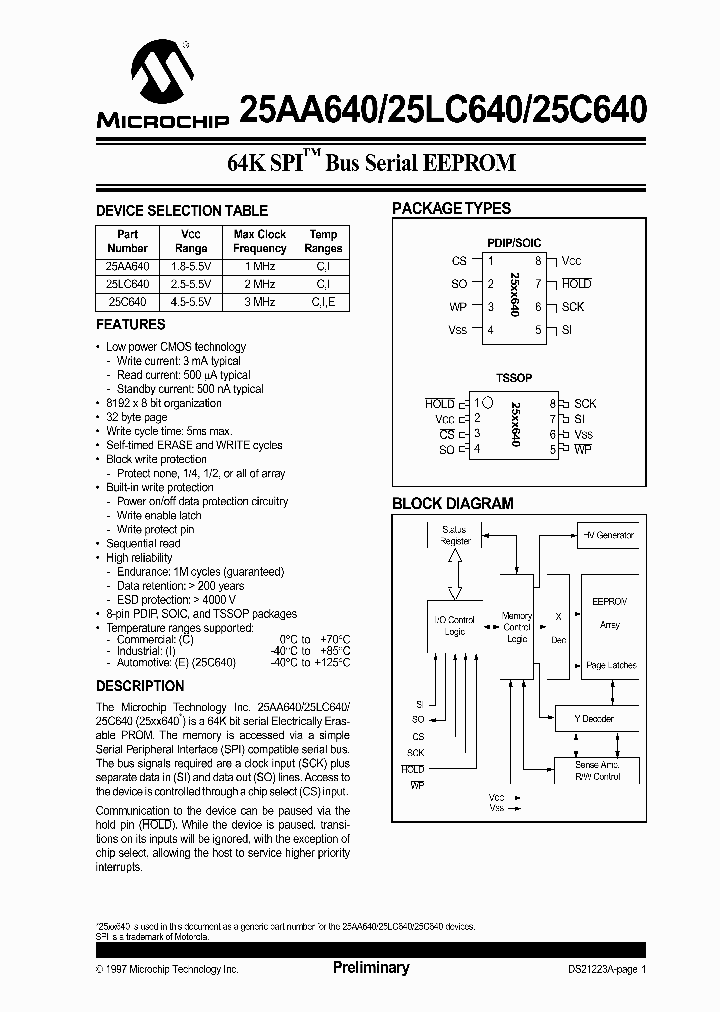 25LC640_67734.PDF Datasheet