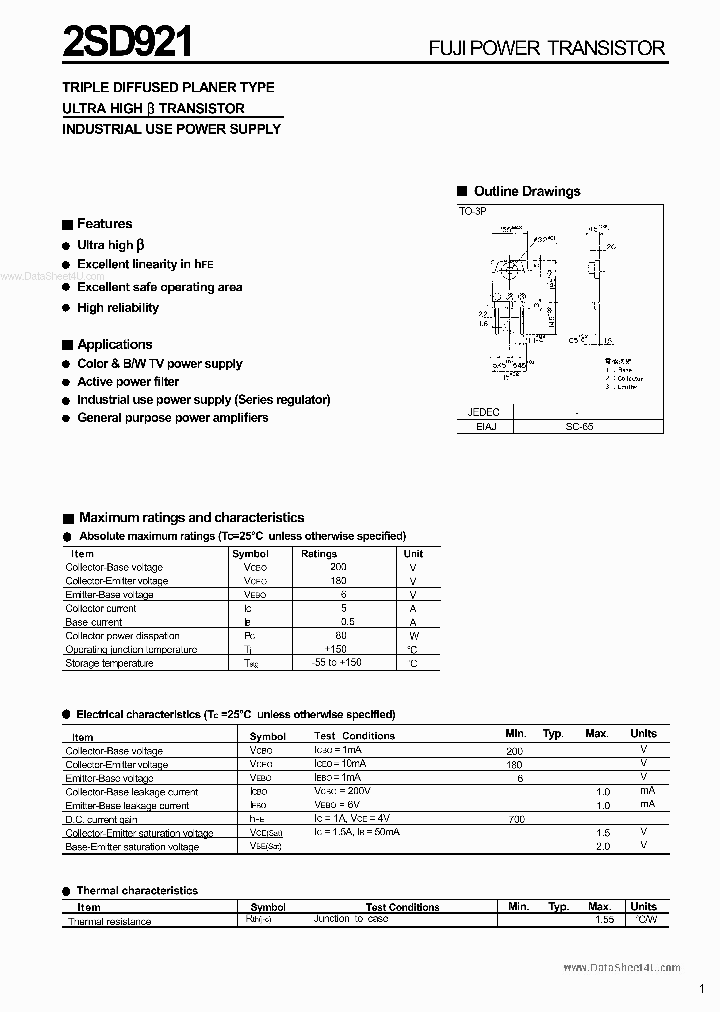 2SD921_70949.PDF Datasheet