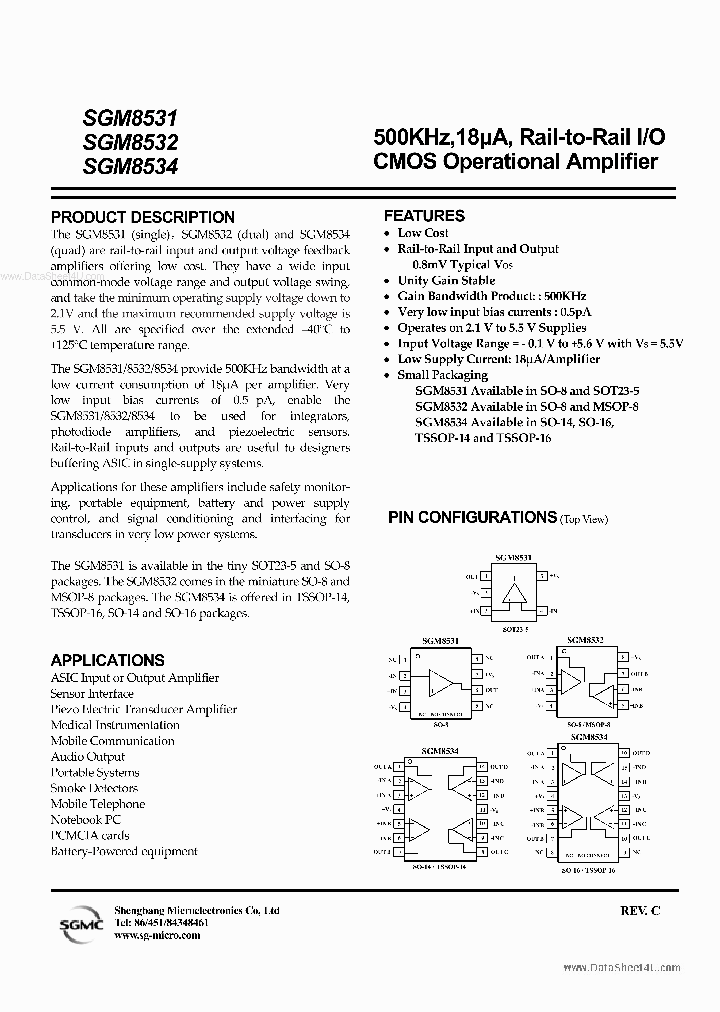 SGM8531_43675.PDF Datasheet