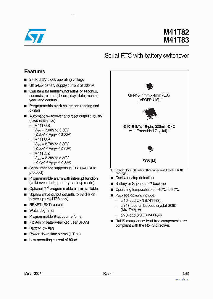 M41T83_43822.PDF Datasheet
