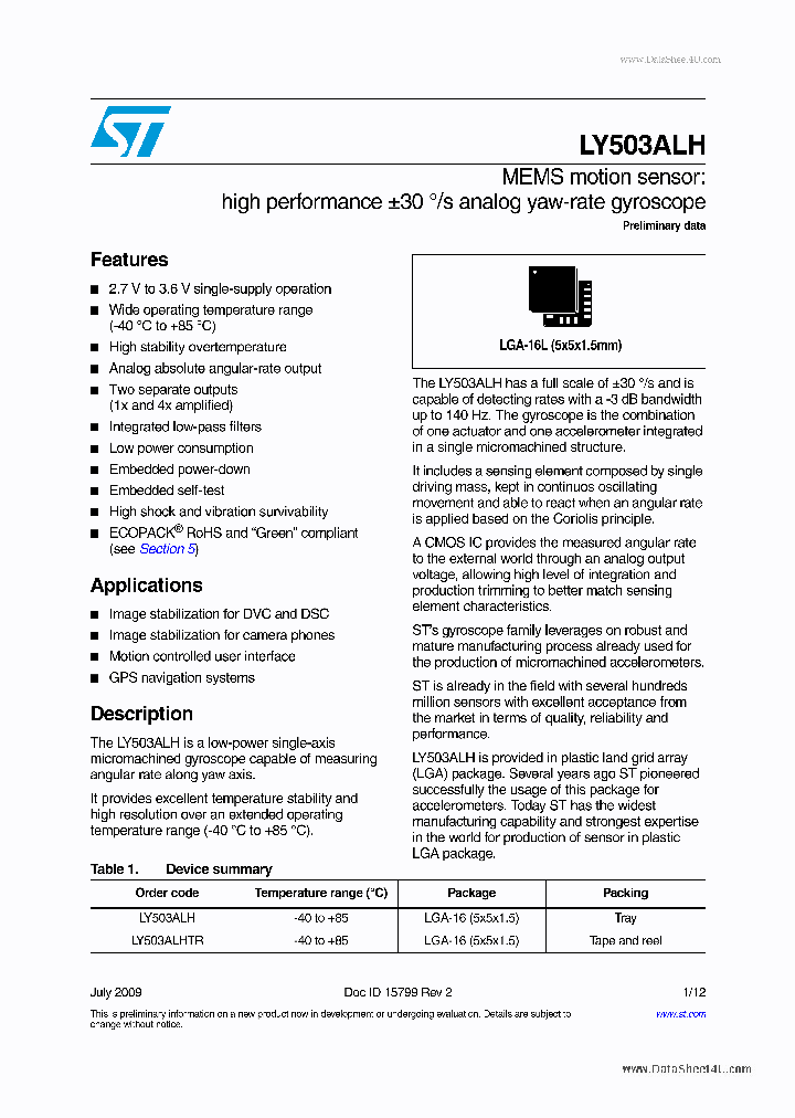 LY503ALH_43824.PDF Datasheet