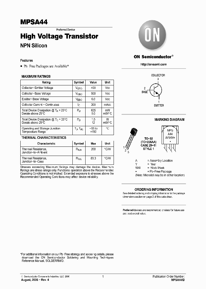 MPSA44RLRA_81005.PDF Datasheet