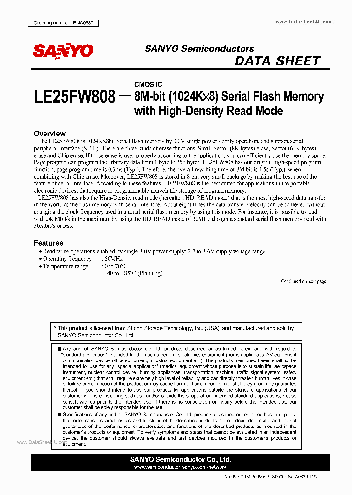 LE25FW808_83276.PDF Datasheet