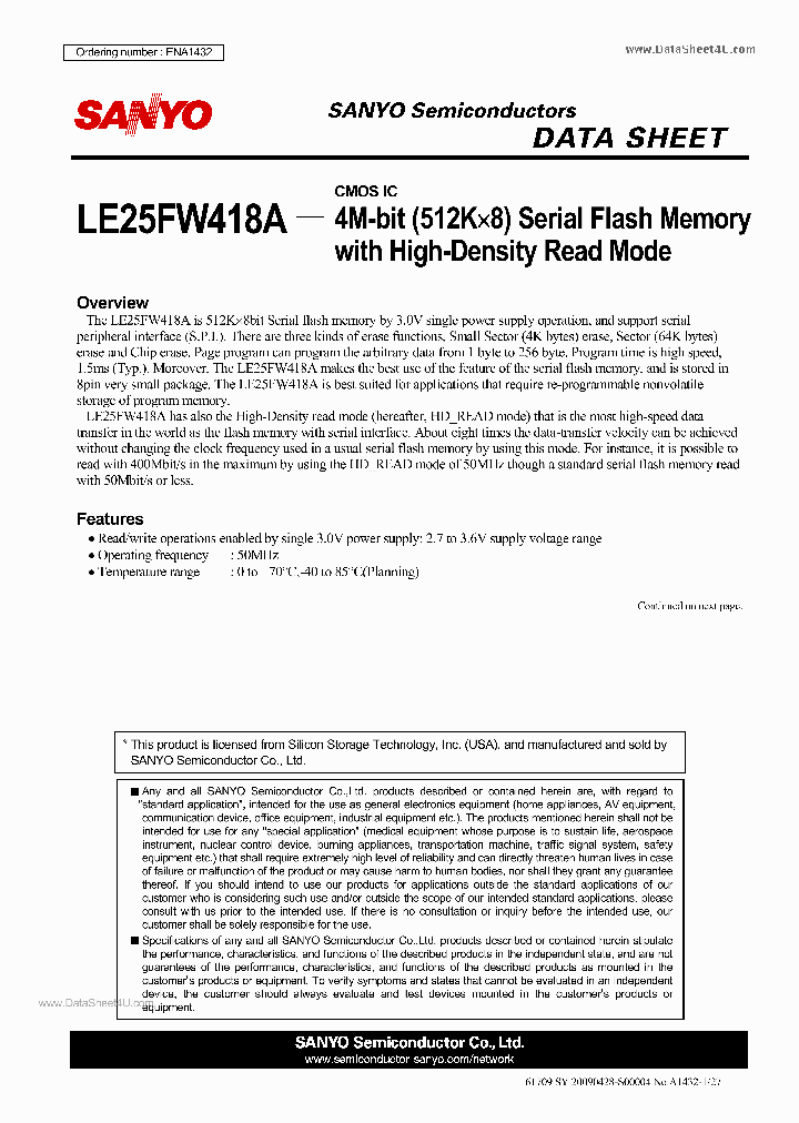 LE25FW418A_83274.PDF Datasheet