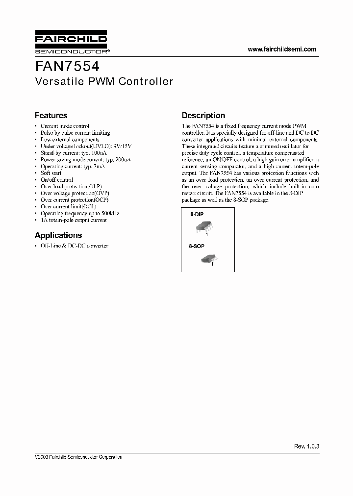 FAN7554D_83331.PDF Datasheet