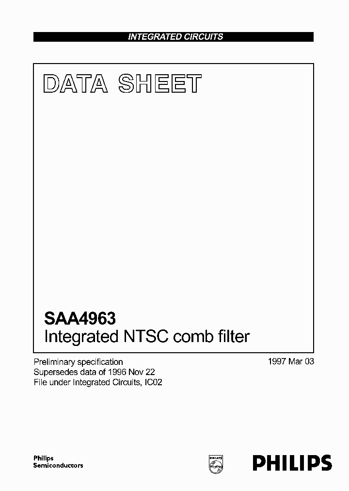 SAA4963_95733.PDF Datasheet