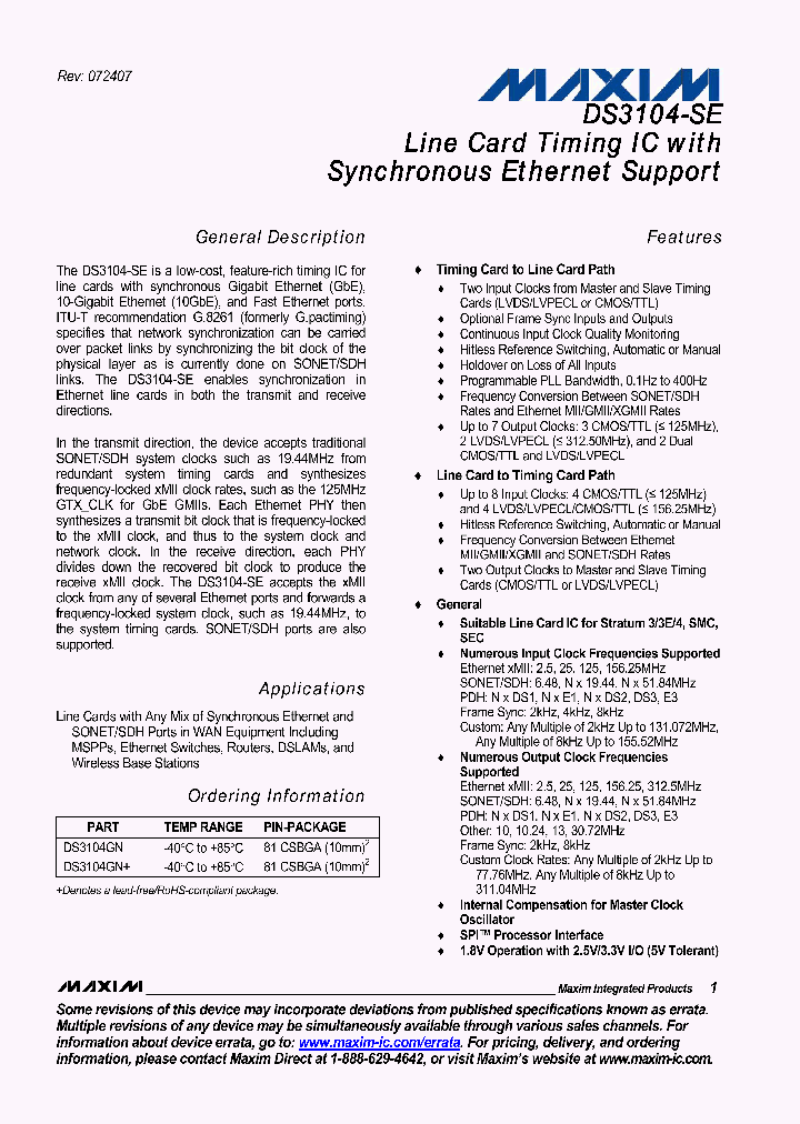 DS3104-SE_100414.PDF Datasheet