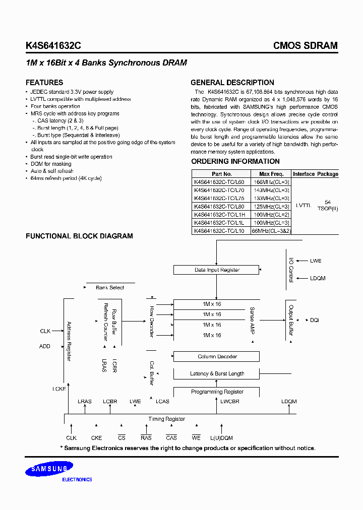 K4S641632C-TCL10_117090.PDF Datasheet