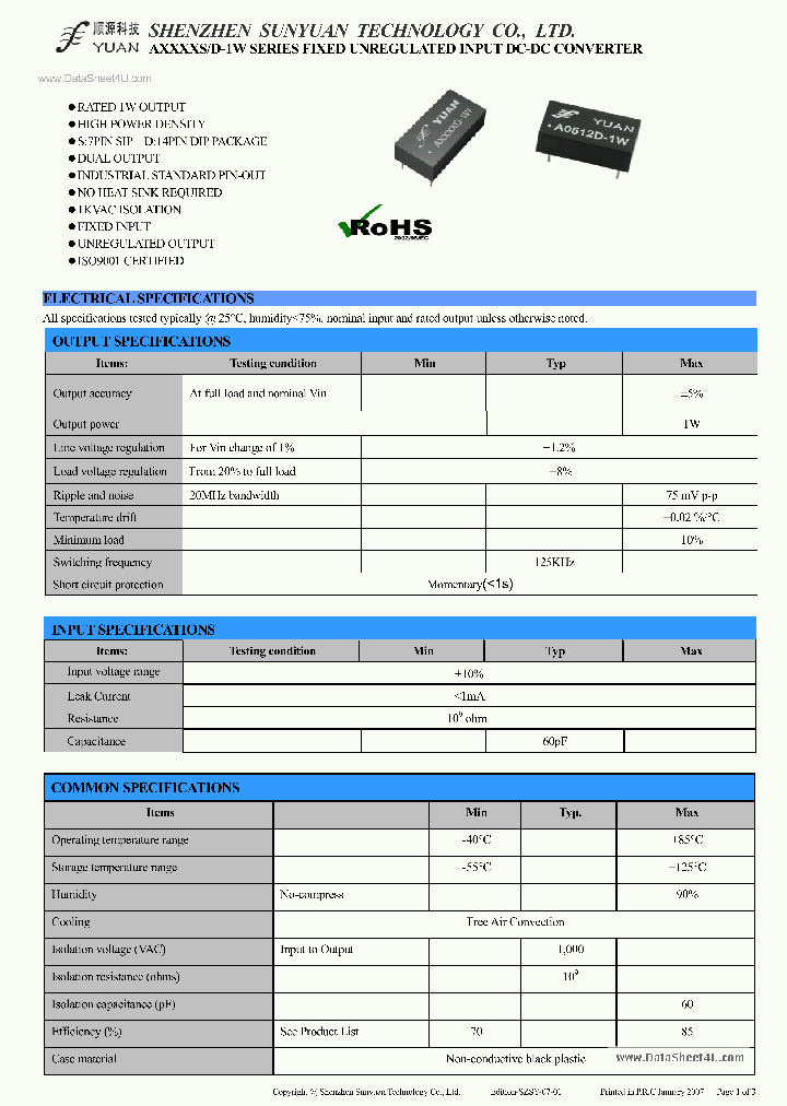 A05XXD-1W_133282.PDF Datasheet