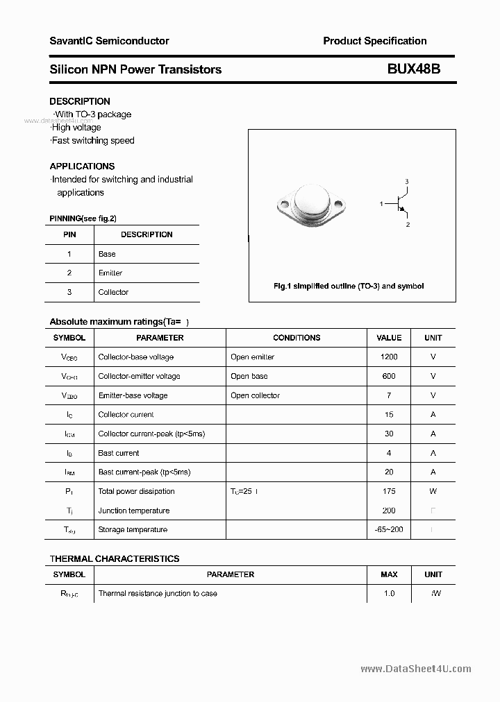 BUX48B_134868.PDF Datasheet