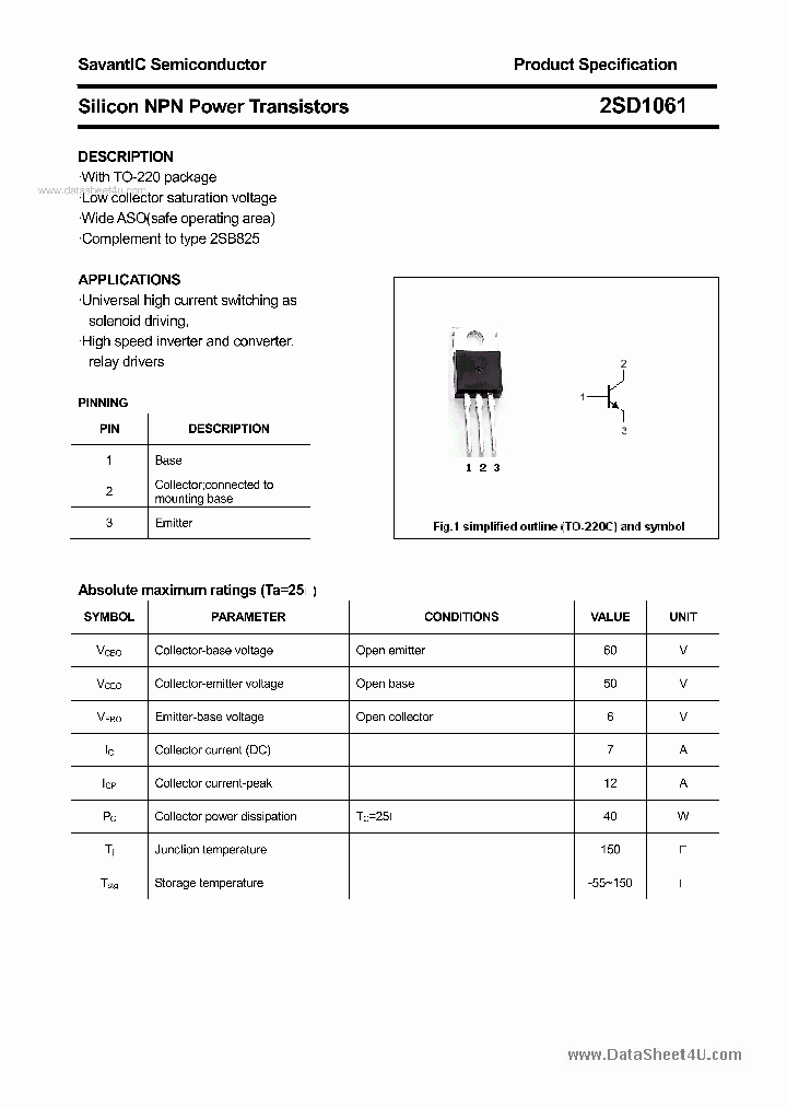 2SD1061_137232.PDF Datasheet