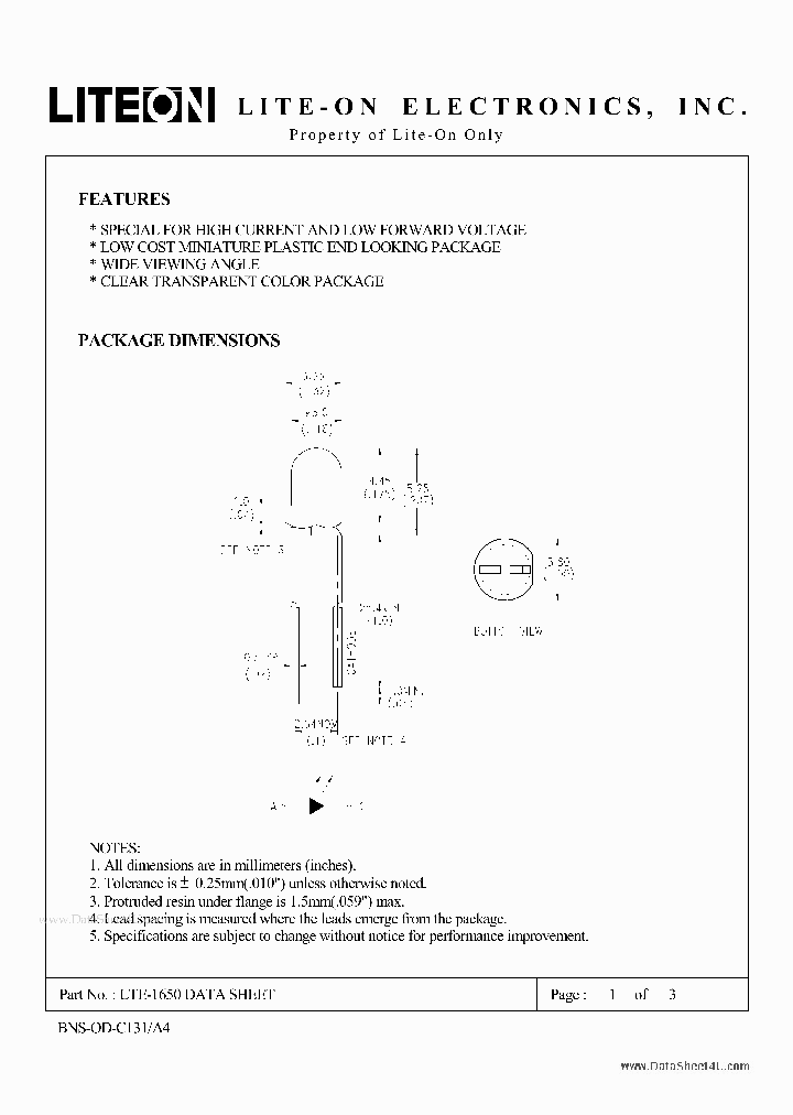 LTE-1650_137789.PDF Datasheet