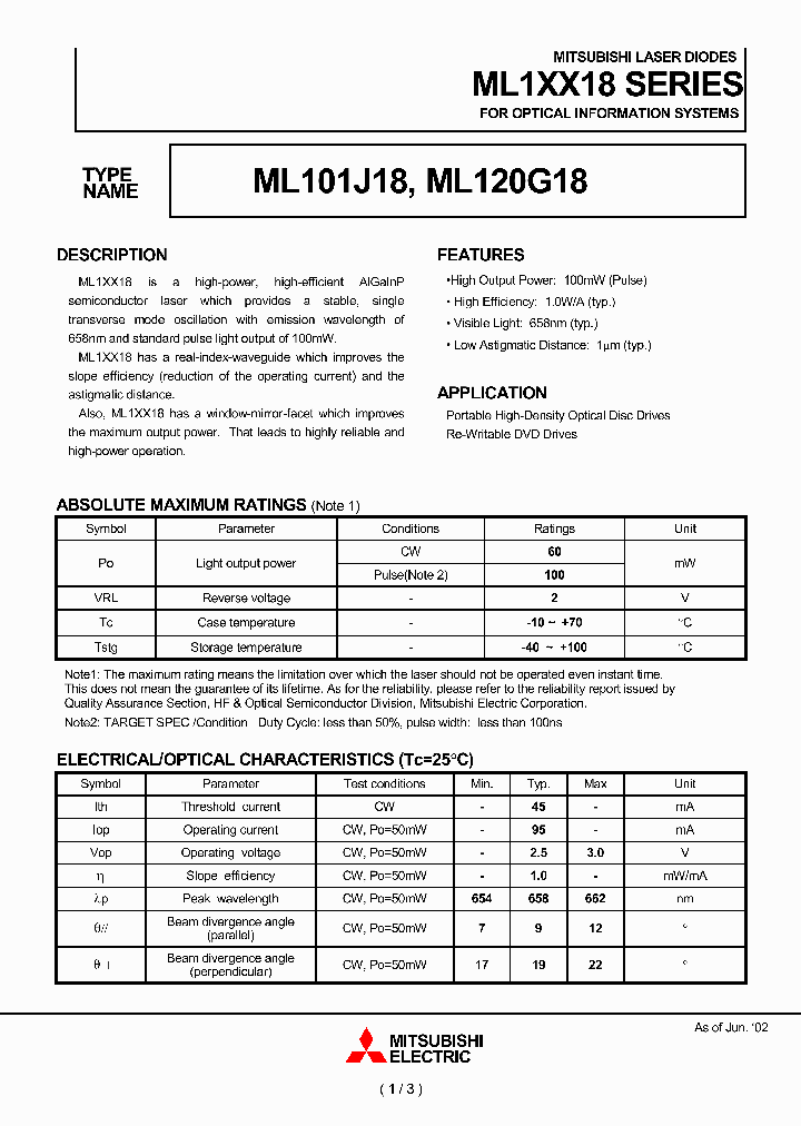 ML101J18_138349.PDF Datasheet