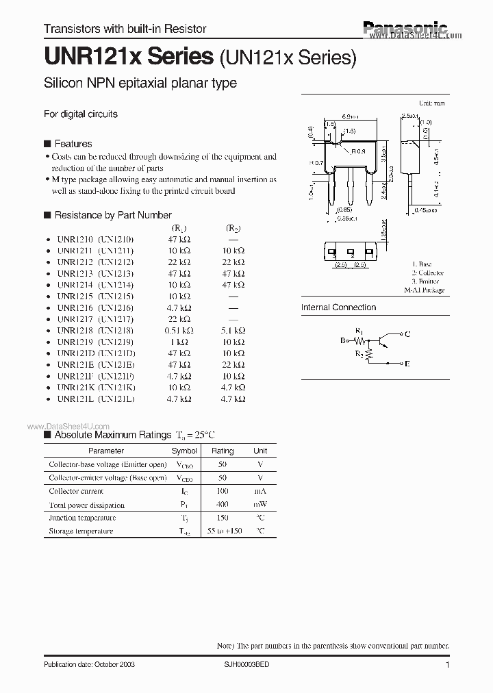 UNR121X_139549.PDF Datasheet