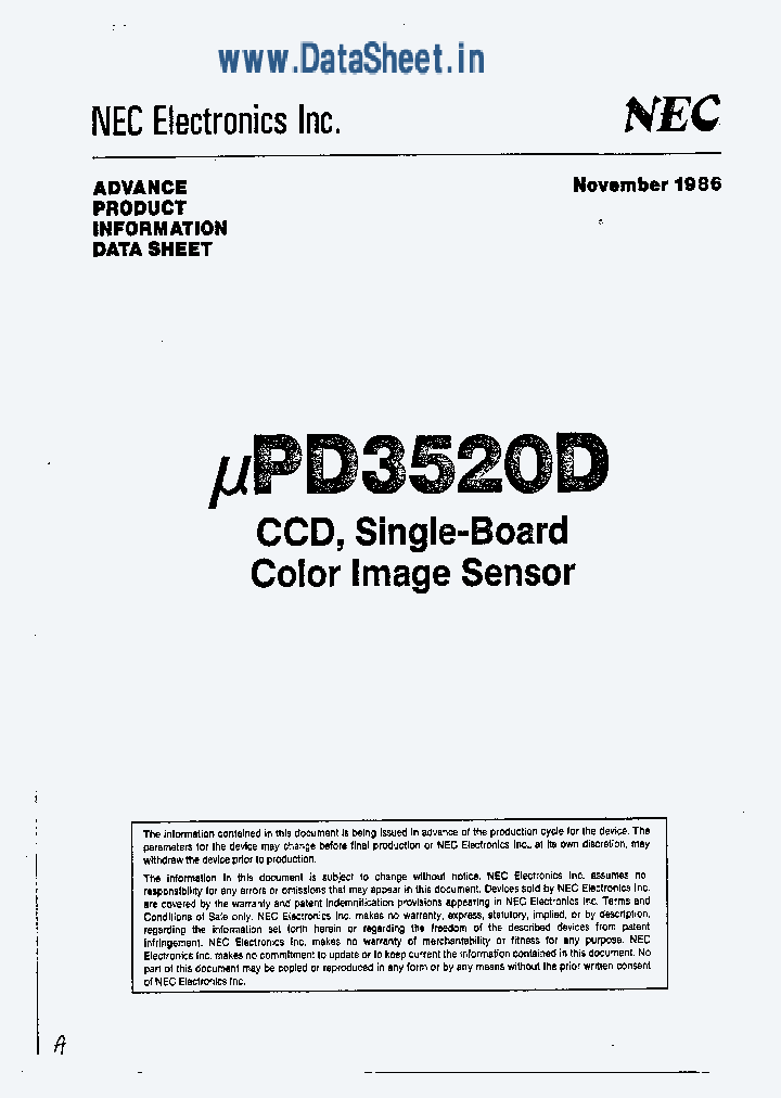 UPD3520D_139367.PDF Datasheet