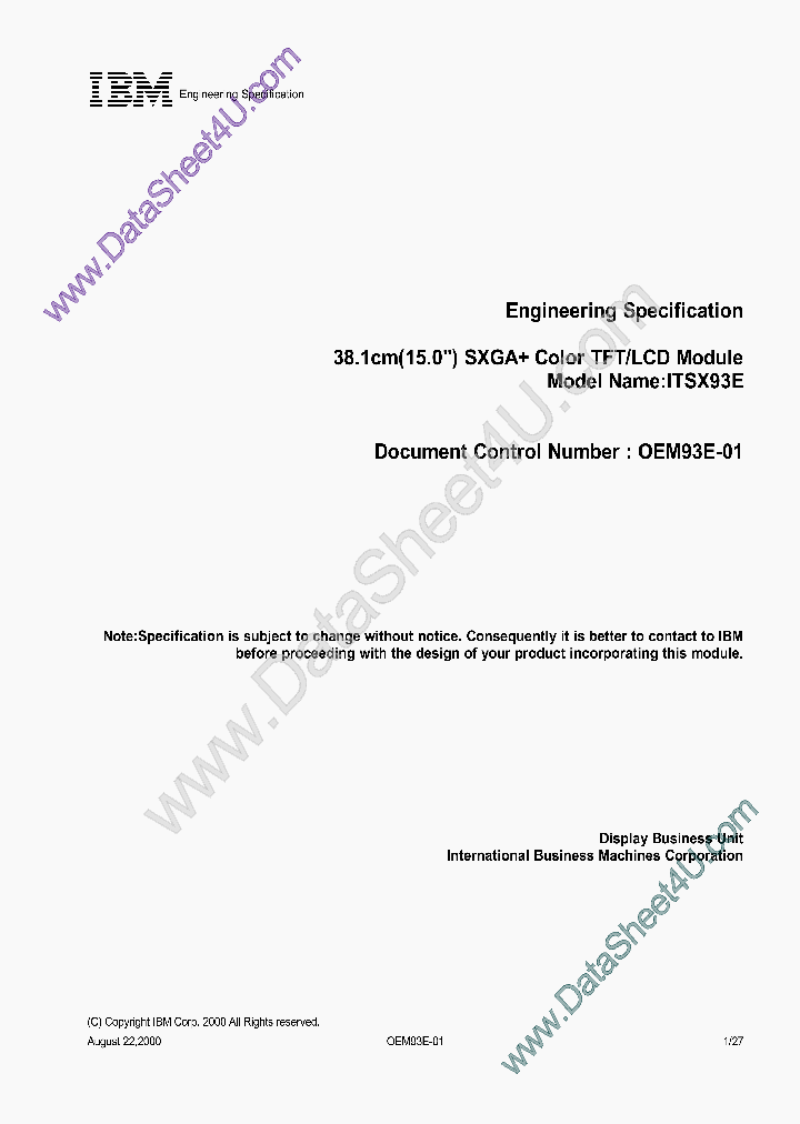 ITSX93E_145780.PDF Datasheet