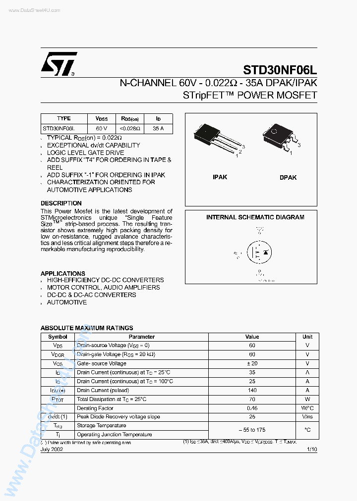 D30NF06L_145713.PDF Datasheet