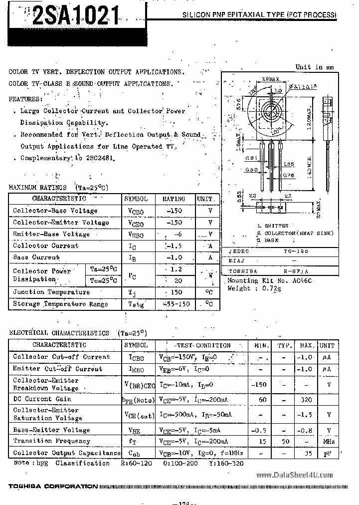 2SA1021_149239.PDF Datasheet