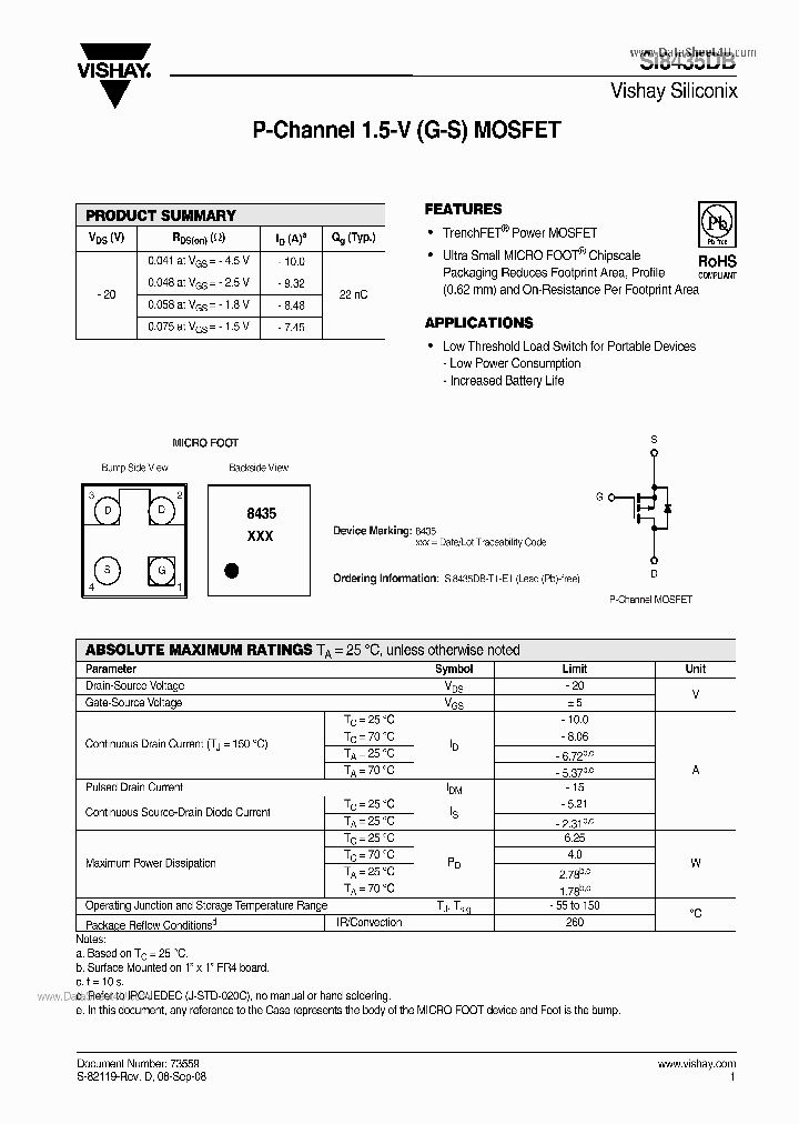 SI8435DB_152231.PDF Datasheet