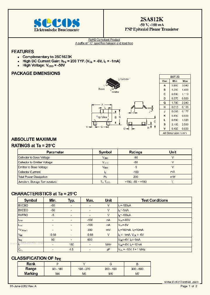 2SA812K_160031.PDF Datasheet