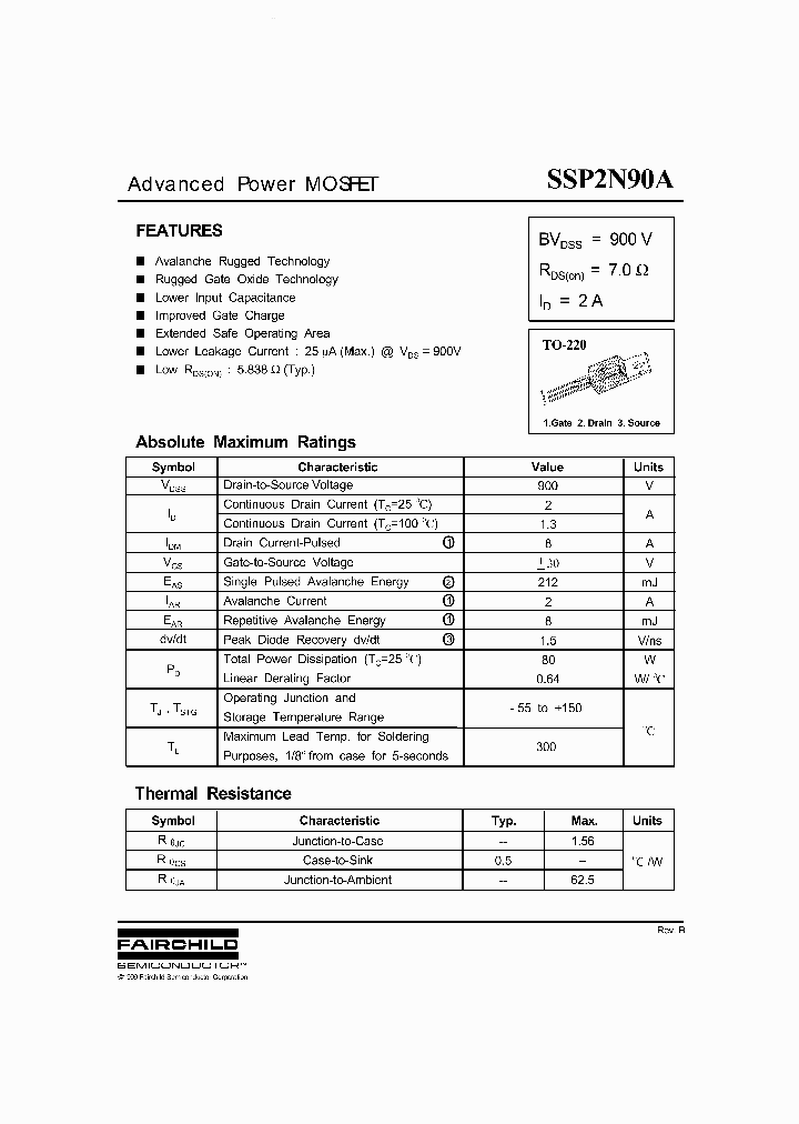 SSP2N90A_165933.PDF Datasheet