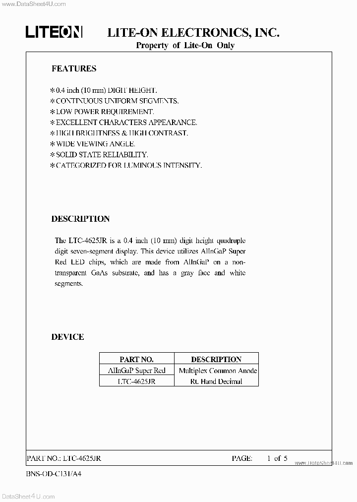 LTC-4625JR_169302.PDF Datasheet