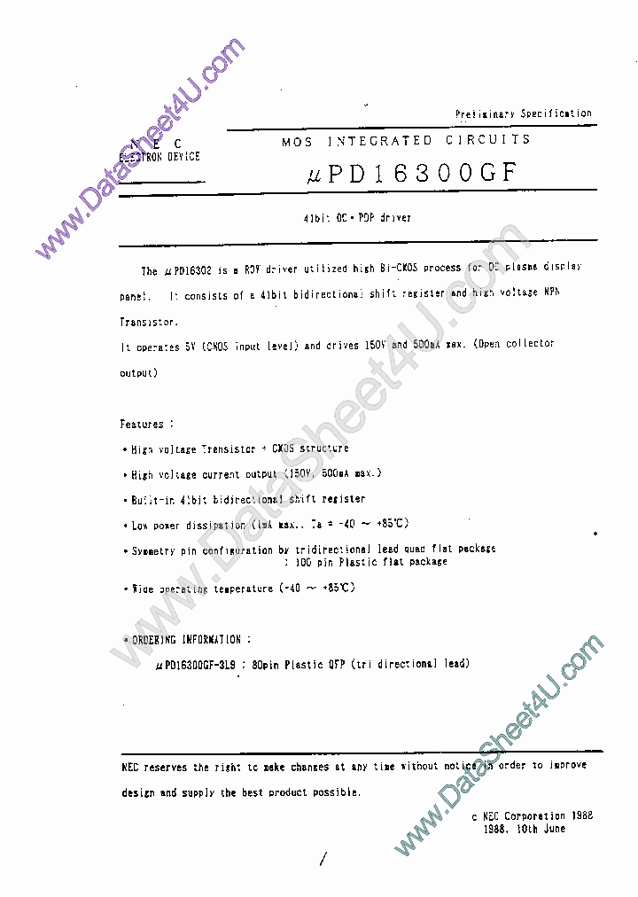 UPD16300GF_173686.PDF Datasheet