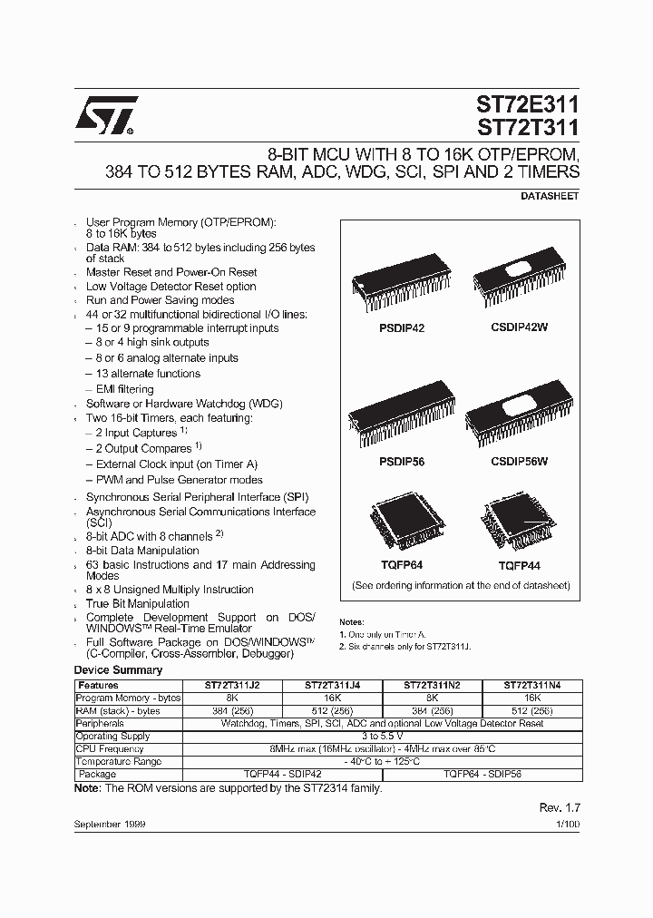ST72E311_180695.PDF Datasheet