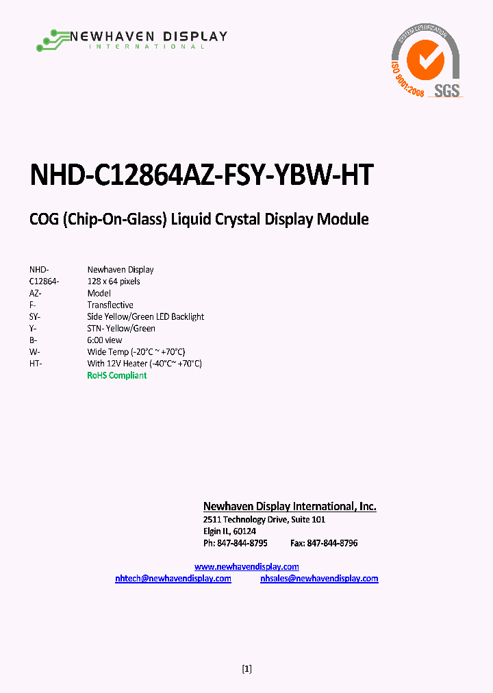 NHD-C12864AZ-FSY-YBW-HT_257359.PDF Datasheet