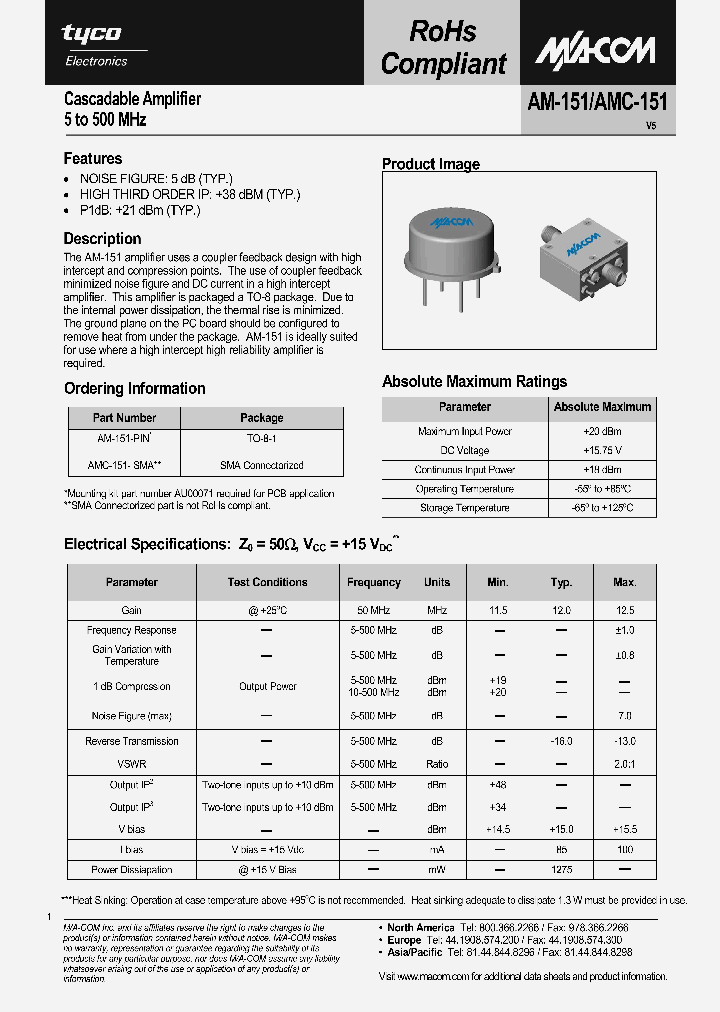 AMC-151-SMA_295688.PDF Datasheet