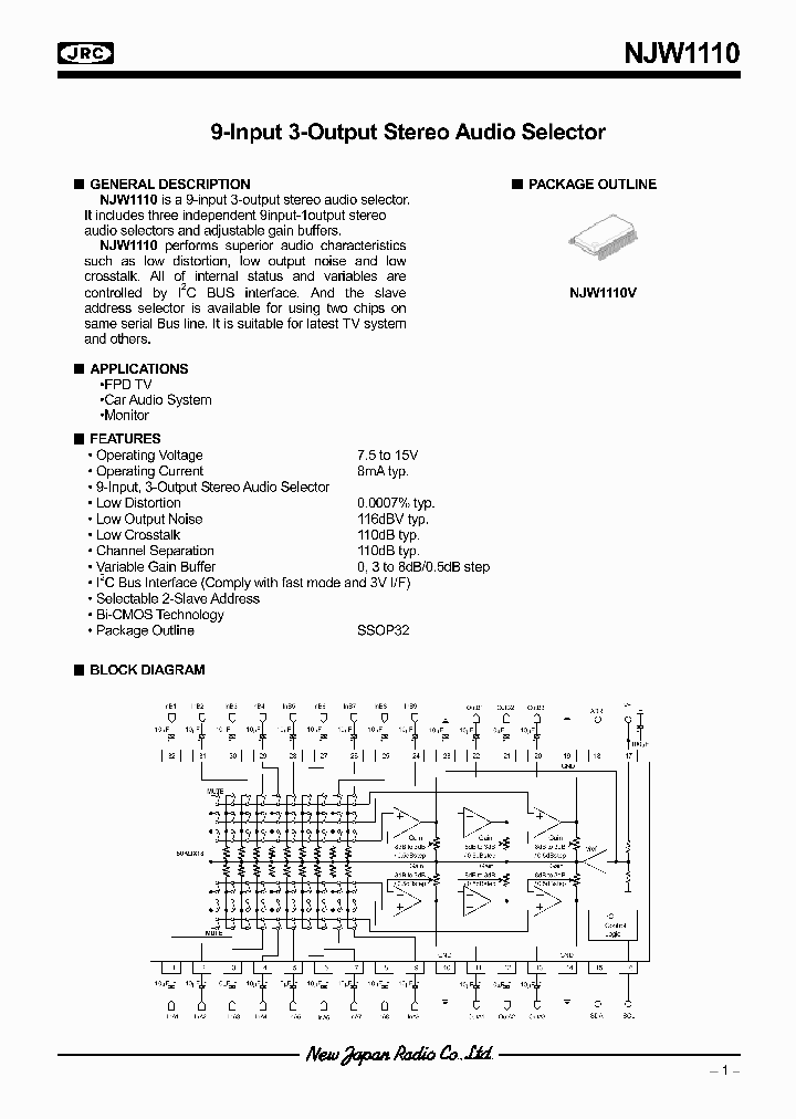 NJW1110_285068.PDF Datasheet