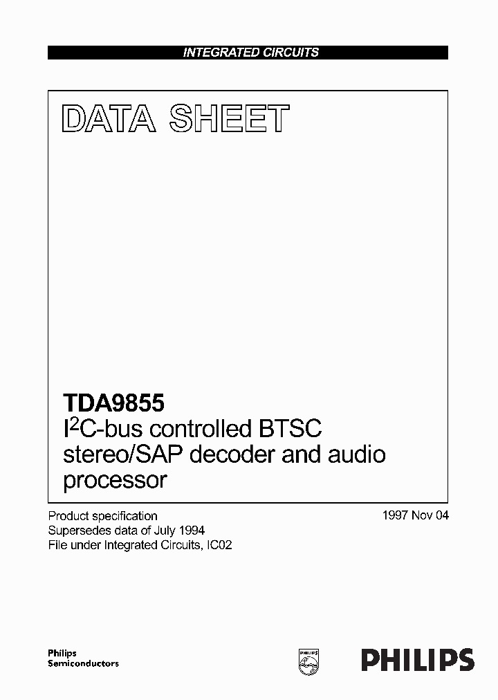 TDA9855_317188.PDF Datasheet