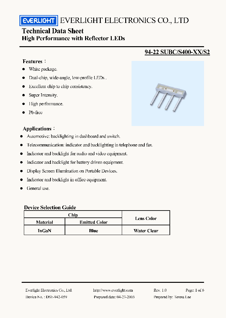 94-22SUBC-S400-XX-S2_329136.PDF Datasheet