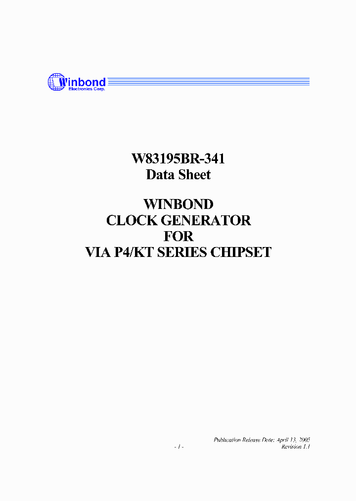 W83195BR-341_391680.PDF Datasheet