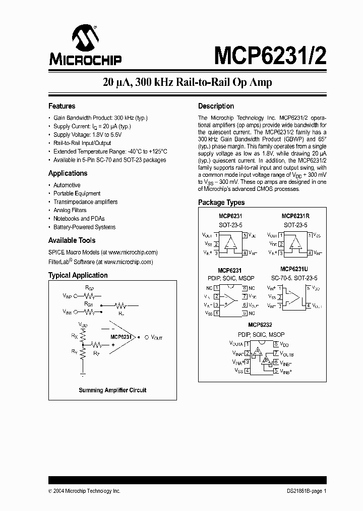 MCP6232T-ELT_312412.PDF Datasheet